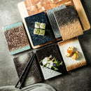 Axyaa Ceramic Sushi & Dessert Tray - Rectangular Flat Tableware