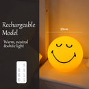 Axyaa Smiling Sphere Lamp: Dimmable USB Rechargeable Night Light