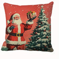 Axyaa Santa & Snowman Christmas Pillow Covers for Sofa Bedroom Car