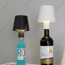 Axyaa LED Wine Bottle Table Lamp: Portable, Rechargeable Night Light for Bar and Cafe