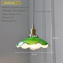 Axyaa Glass Pendant Light E27 Base Adjustable Ceiling Lamp for Living Room