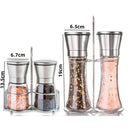 Axyaa Stainless Steel Glass Spice Bottle Grinder Mill Kitchen Gadget
