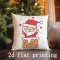 Axyaa Santa Claus Pattern Throw Pillow for Sofa Bedroom Car - Rectangular Cushion