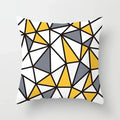 Geometric Black Yellow Cushion Covers - Axyaa Modern 18" Throw Pillow Case