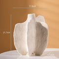 Axyaa Irregular Paths Ceramic Vase - Abstract Design for Flower Arrangements & Home Decor