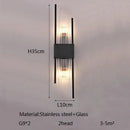 Axyaa Stainless Steel Crystal Wall Sconce for Designer Living Room, G9 Light Source