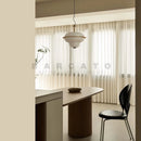 Axyaa Milk Glass Chandelier: Retro Luxury Pendant Lamp for Kitchen, Hotel, and Home Decor