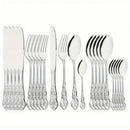 Axyaa Vintage Crown Stainless Steel Cutlery Set for Home, Restaurants, Parties