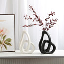 Axyaa Heart Shape Ceramic Vase for Living Room Flower Arrangement