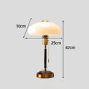 Axyaa Cream Glass Mushroom Table Lamp LED E27 Bedroom Bedside Desk Light