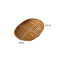 Axyaa Oval Bamboo Storage Basket - Hotel Quality Fruit Basket & Bun Holder