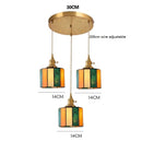 Axyaa Vintage LED Pendant Lamp with Copper Socket and Glass Shade