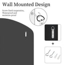 Axyaa Arched Beveled Glass Wall Mirror 100 x 70cm for Entry Living Room Decor