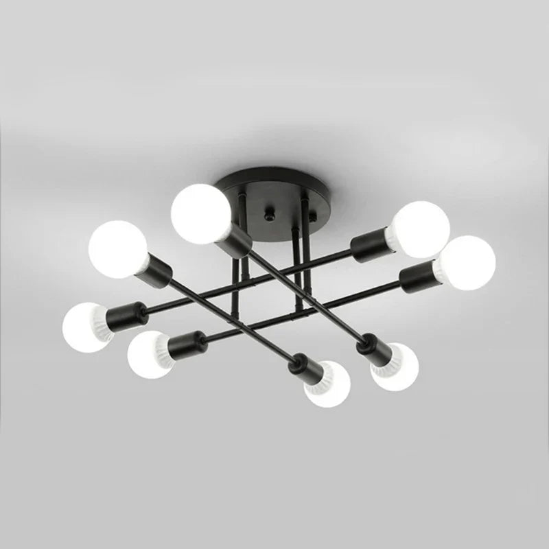 Axya Nordic Wrought Iron Ceiling Lamp Industrial Minimalist Lighting