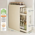 Axyaa Kitchen Pull-out Spice Rack Seasoning Organizer for Countertop Storage