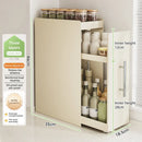 Axyaa Kitchen Pull-out Spice Rack Seasoning Organizer for Countertop Storage