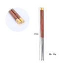 Axyaa Stainless Steel Chinese Chopsticks Set - Multicolor Metal Square Chopsticks