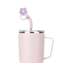 Silicone Straw Cover for Axyaa Tumblers – Cute Cup Topper with Flower Design
