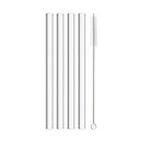 Axyaa Wide Glass Straw Set with Brush - 12mm High Borosilicate Bubble Tea Straw