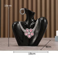 Axyaa Butterfly Ceramic Vase: Silver-Plated Floral Room Decor & Table Centerpiece