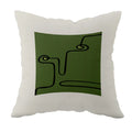 Axyaa Striped Daisy Abstract Art Pillowcase - Home Decor Square Cushion Cover