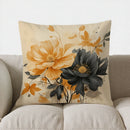 Axyaa Floral Pattern Pillow Cover for Sofa, Bed, Car - Dark & Light Flower Design