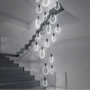 Axyaa Modern LED Pendant Light Chandelier for Staircase & Living Room - Indoor Hanging Lighting