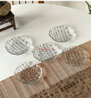 Axyaa Glass Small Plate for Snacks, Desserts, Tea - Chinese Style, High-End Quality