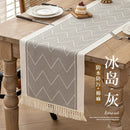 Axyaa Grey Coffee Zigzag Wreath Table Runner 13.7x72"