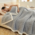 Axyaa Cozy Imitation Rabbit Plush Blanket: Soft, Fluffy, Warm, and Absorbent