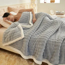 Axyaa Cozy Imitation Rabbit Plush Blanket: Soft, Fluffy, Warm, and Absorbent