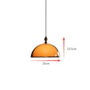Axyaa Acrylic Lampshade LED Pendant Light - Dark Wood E27 Bulb