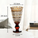 Axyaa Transparent Glass Vase Desk Decoration Goblet Shape for Hydroponics and Flower Arrangement