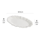 Axyaa Ceramic Fish Plate with Irregular Flower Edge - Molecular Tableware