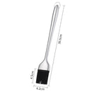 Axyaa Stainless Steel BBQ Oil Brush with Silicone Head and Anti-Scald Handle