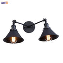 Axyaa Loft Iron LED Wall Lamp - Black Vintage Industrial Up Down Light