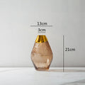 Axyaa Transparent Glass Vase Flower Arrangement Home Decor Accessory