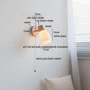 Axyaa Nordic LED Wall Sconce Rotate White Ceramic Indoor Light