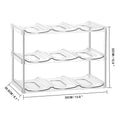 Axyaa Stackable Water Bottle Organizer for Cabinet – Clear Plastic Kitchen Storage Holder