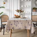 Axya Blue Flower Print Table Cloth Set with Matching Pillowcase