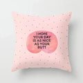 Pink Geometric Pillowcases for Living Room Sofa Decor by Axyaa