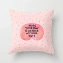 Pink Geometric Pillowcases for Living Room Sofa Decor by Axyaa