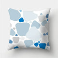 Axyaa Geometric Polyester Cushion Cover 45x45cm, Blue Gray Home Decor Pillowcase