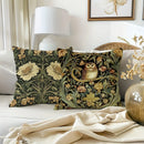 Floral Owl Bird Print Pillowcase for Living Room & Bedroom Decor by Axyaa