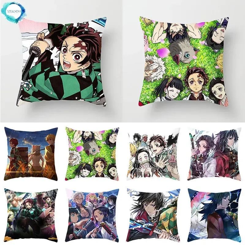 Demon Slayer Kimetsu no Yaiba Pillowcase for Kids Bedroom Decor by Axyaa