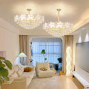 Axyaa Modern Minimalist Crystal Chandelier for Living Room, Bedroom, and Dining Room