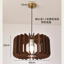Axyaa Walnut Wood Chandelier Pendant Light for Bedroom & Dining Room