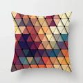 Geometric Nordic Cushion Cover in Yellow Red Blue for Sofa by Axyaa