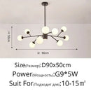 Axyaa Gold Black LED Branch Chandelier for Living Room & Bedroom