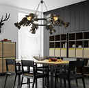 Axyaa Industrial Chandelier: Vintage Loft Telescopic Spotlights for Bar, Cafe, Clothing Store